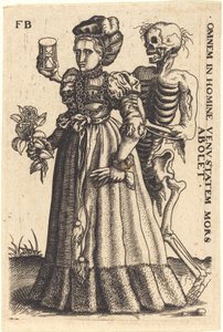 Junge Frau und Tod von Master F.B.