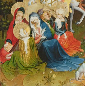 Gruppe von Frauen bei der Kreuzigung, Tafel vom St. Thomas Altar aus der St. Johanniskirche, Hamburg, begonnen 1424