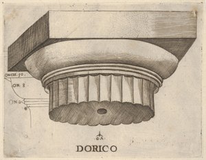 Dorisches Kapitell mit Maßen von Master GA
