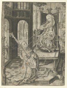 Die Laktation des hl. Bernhard von Master I.A.M. of Zwolle