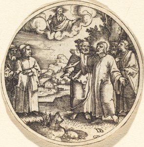 Christus mit drei seiner Apostel von Master IB