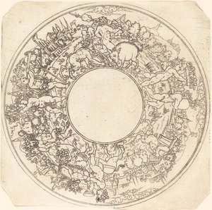 Bacchus auf einem Esel