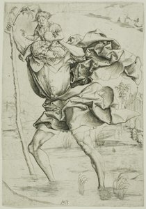 Heiliger Christophorus von Master MZ