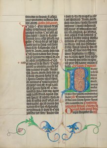 Dekorierte Initiale B von Master Michael