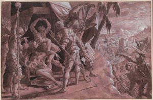Soldaten entdecken den Körper von Holofernes von Master Of The Liechtenstein Adoration