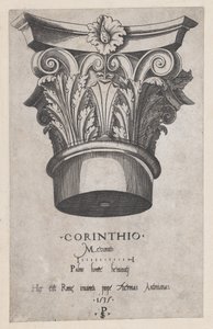 Speculum Romanae Magnificentiae: Korinthisches Kapitell, 1535 von Master PS