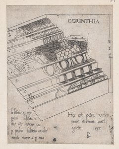 Speculum Romanae Magnificentiae: Korinthisches Gebälk, 1537