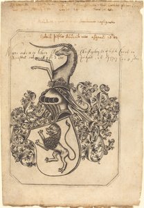 Wappen mit Löwe und Einhorn