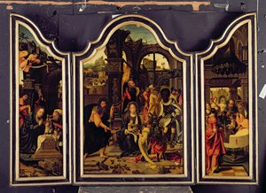 Ein Triptychon; Die Anbetung der Könige; Die Geburt Christi und Die Darstellung im Tempel; Die Verkündigung