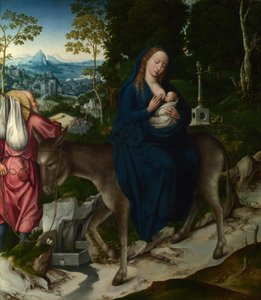Die Flucht nach Ägypten. Tafel von einem Altarbild, ca. 1515