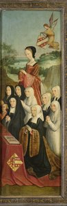 Gedenktafel mit neun weiblichen Porträts von Master of Alkmaar
