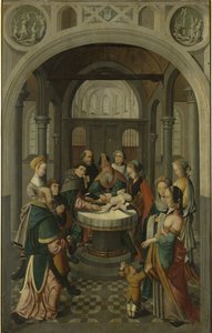 Tafel eines Altarbildes mit der Beschneidung Christi von Master of Alkmaar