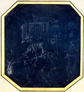 Der verlorene Sohn vor dem Feuer, frühes 16. Jahrhundert von Master of Antwerp