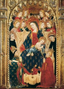 Altarbild der Jungfrau von Erzbischof Don Sancho Rojas (14.-15. Jahrhundert) (Detail) von Master of Archbishop Don Sancho Rojas