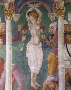 Italien, Region Piemont, Fresko in der Kapelle Santa Margherita im Sacro Monte
