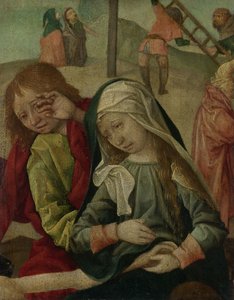 Maria und Johannes trauern über den Leichnam Christi von Master of Delft