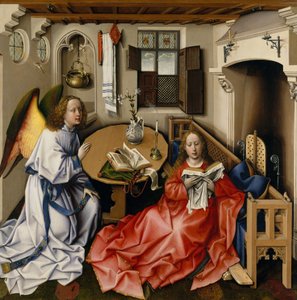 Verkündigungstriptychon (Merode-Altar), ca. 1427-32 von Master of Flémalle