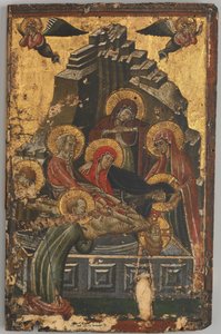 Die Grablegung, erste Hälfte des 14. Jahrhunderts von Master of Forli