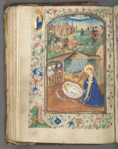 Stundenbuch (Gebrauch von Utrecht): fol. 62v, Die Geburt Christi
