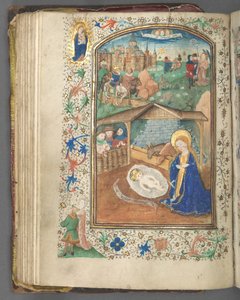 Stundenbuch Gebrauch von Utrecht: fol. 62v, Die Geburt Christi, ca. 1460-1465