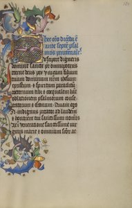 Bewohnte Initiale S von Master of Guillebert de Mets