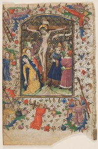 Blatt aus einem Stundenbuch: Die Kreuzigung, 1430er
