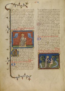 Ruhetag: Herr auf dem Thron; Gott und Adam im Garten von Master of Jean de Mandeville