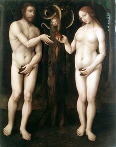 Adam und Eva, Die Versuchung von Adam von Master of Lucretia