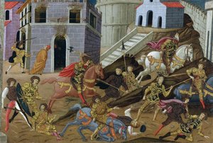 Die Vertreibung von Tarquinius und seiner Familie aus Rom von Master of Marradi