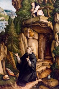 Der heilige Benedikt als betender Einsiedler, ca. 1540