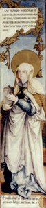 Echte Flügelaußenseite des ehemaligen Hochaltars der St. Martinskirche, Hl. Maria Magdalena; Staatsgalerie Stuttgart, früher Donaueschingen, Fürstenbergsammlungen Inv.Nrn. 73-75 von Master of Messkirch