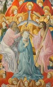 Die Krönung der Jungfrau mit der Dreifaltigkeit, ca. 1400 von Master of Rubielos de Mora
