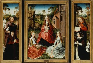 Madonna und Kind mit Heiligen und Stiftern