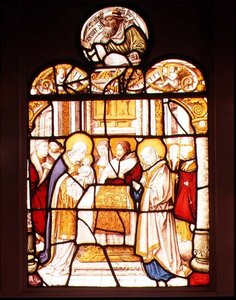 Die Darstellung im Tempel; Fenster aus der Zisterzienserabtei Mariawald, Eifel