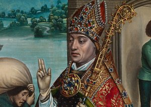 Detail des Wunders des Getreides, vom Altarbild des Heiligen Nikolaus (Detail) von Master of The Legend of St. Lucy