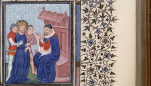 Christus vor Pilatus Stundenbuch, 1400er Jahre von Master of Troyes