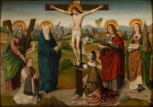 Die Kreuzigung mit Heiligen und Stiftern, ca. 1490-1495