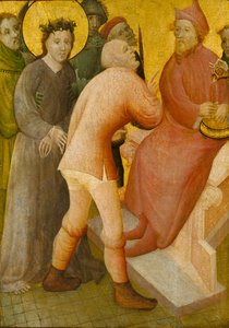 Christus vor Pilatus, 15. Jahrhundert von Master of the Bielefeld Altar