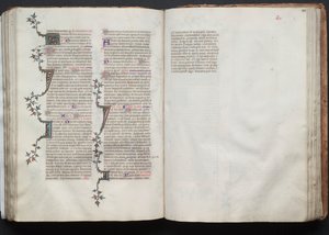 Das Gotha-Missale: Fol. 102r, Text, ca. 1375 von Master of the Boqueteaux