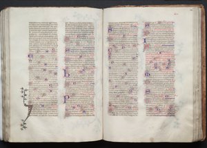 Das Gotha-Missale: Fol. 104r, Text, ca. 1375 von Master of the Boqueteaux