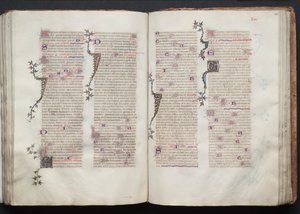 Das Gotha Missale: Fol. 105r, Text, ca. 1375 von Master of the Boqueteaux