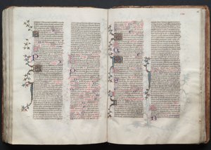 Das Gotha Missale: Fol. 125v, Text, ca. 1375 von Master of the Boqueteaux