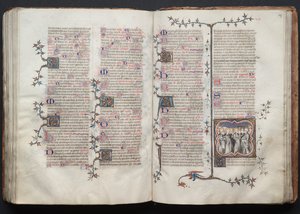 Das Gotha Missale: Fol. 126v, Text, ca. 1375 von Master of the Boqueteaux