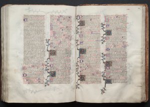 Das Gotha Missale: Fol. 128r, Text (ca. 1375) von Master of the Boqueteaux