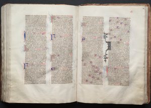 Das Gotha-Missale: Fol. 133r, Text, ca. 1375 von Master of the Boqueteaux