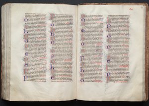 Das Gotha Missale: Fol. 139r, Text, um 1375 von Master of the Boqueteaux