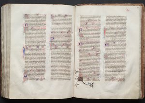 Das Gotha Missale: Fol. 142v, Text, ca. 1375 von Master of the Boqueteaux