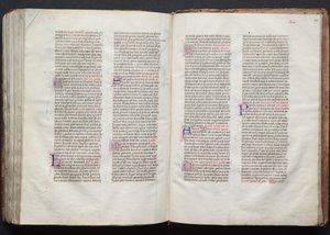 Das Gotha Missale: Fol. 146r, Text, ca. 1375 von Master of the Boqueteaux