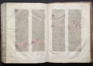 Das Gotha Missale: Fol. 151v, Text, ca. 1375 von Master of the Boqueteaux