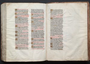 Das Gotha Missale: Fol. 158r, Text, ca. 1375 von Master of the Boqueteaux